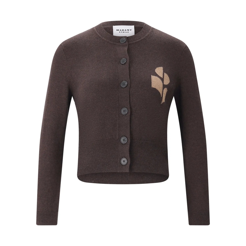 Isabel Marant Cardigan Strickjacke Newton mit Logo braun