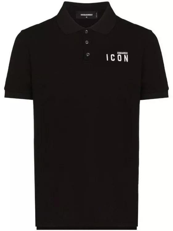 Dsquared2 - Icon-Print Polo Shirt - Größe XL - black