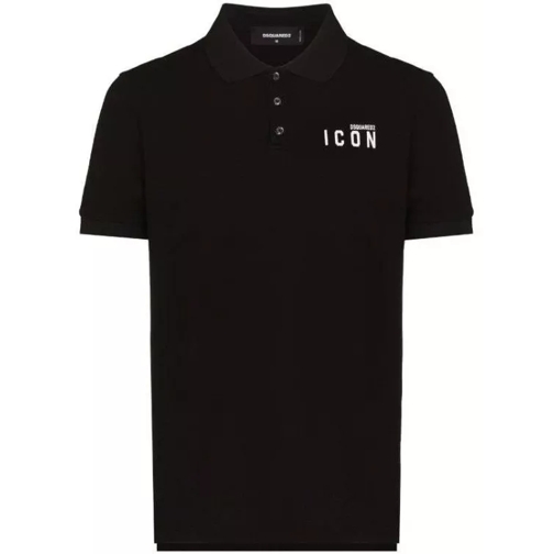 Dsquared2 Icon-Print Polo Shirt Black 