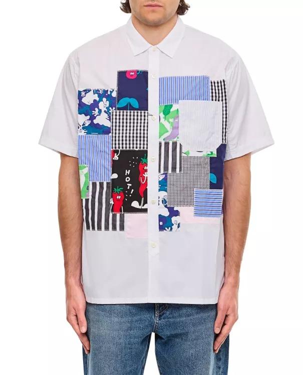 Junya Watanabe - Short Sleeve Patch T-Shirt - Größe L - white