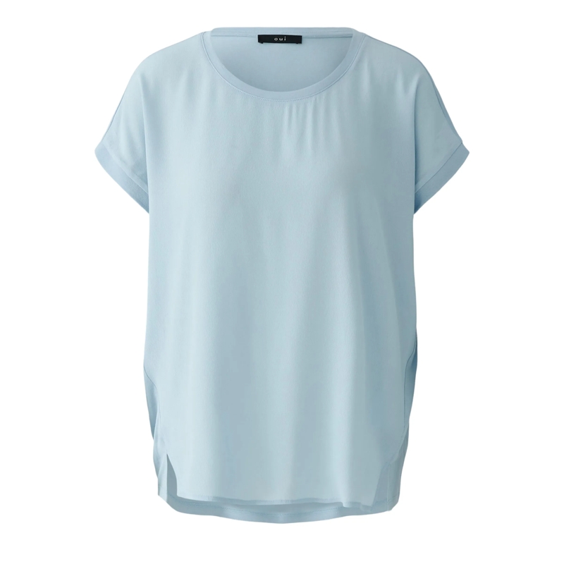 Oui Bluse Blusenshirt AYANO hell-blau