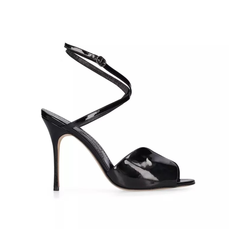 Manolo Blahnik Sandaletten mit Absatz Hourani 105 Sandals Black