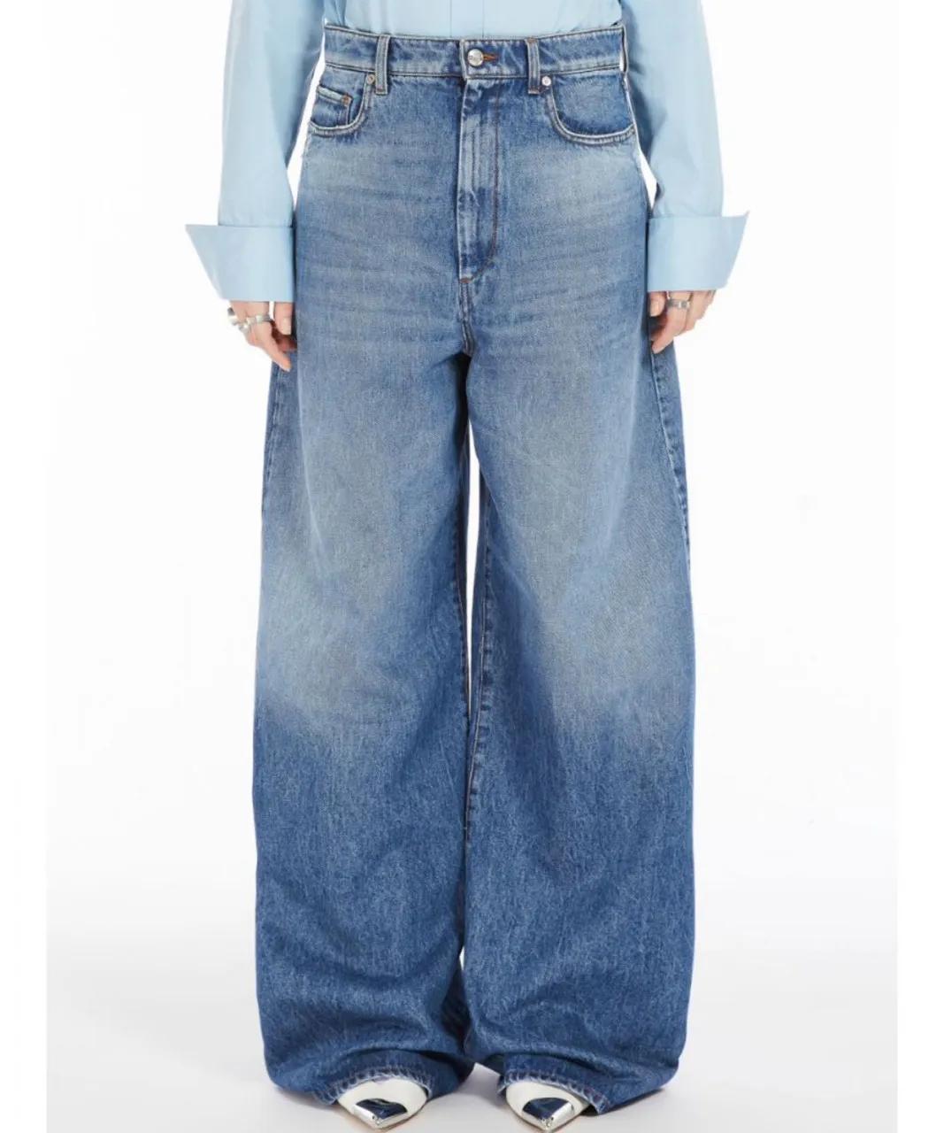 Thumbnail - Sportmax - SPORTMAX Baggy Jeans mit weitem, ausgestellten Bei - Größe 30 - multi