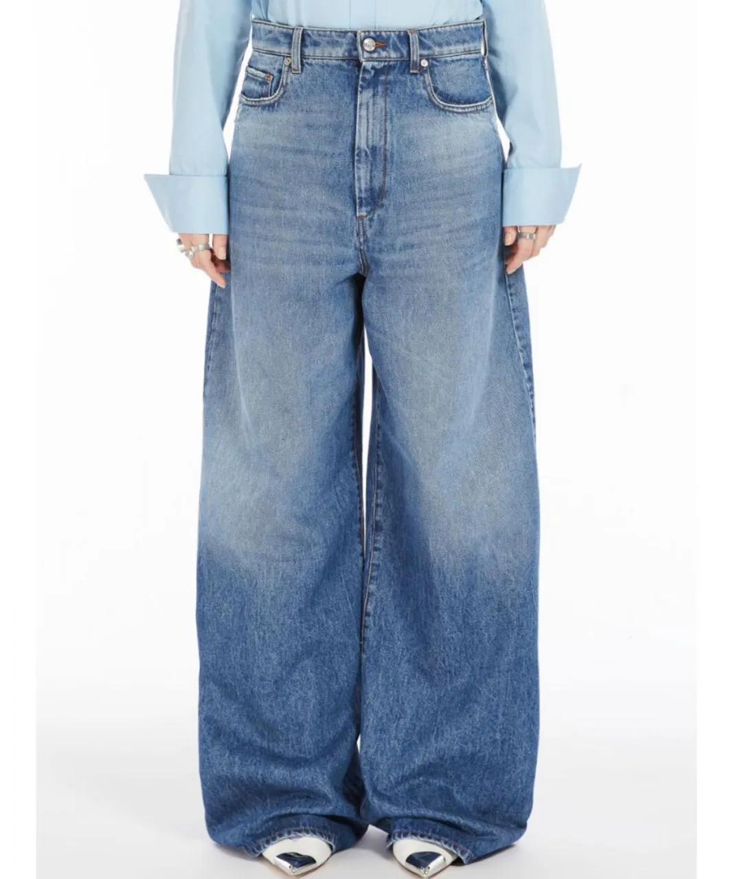 Sportmax - SPORTMAX Baggy Jeans mit weitem, ausgestellten Bei - Größe 30 - multi