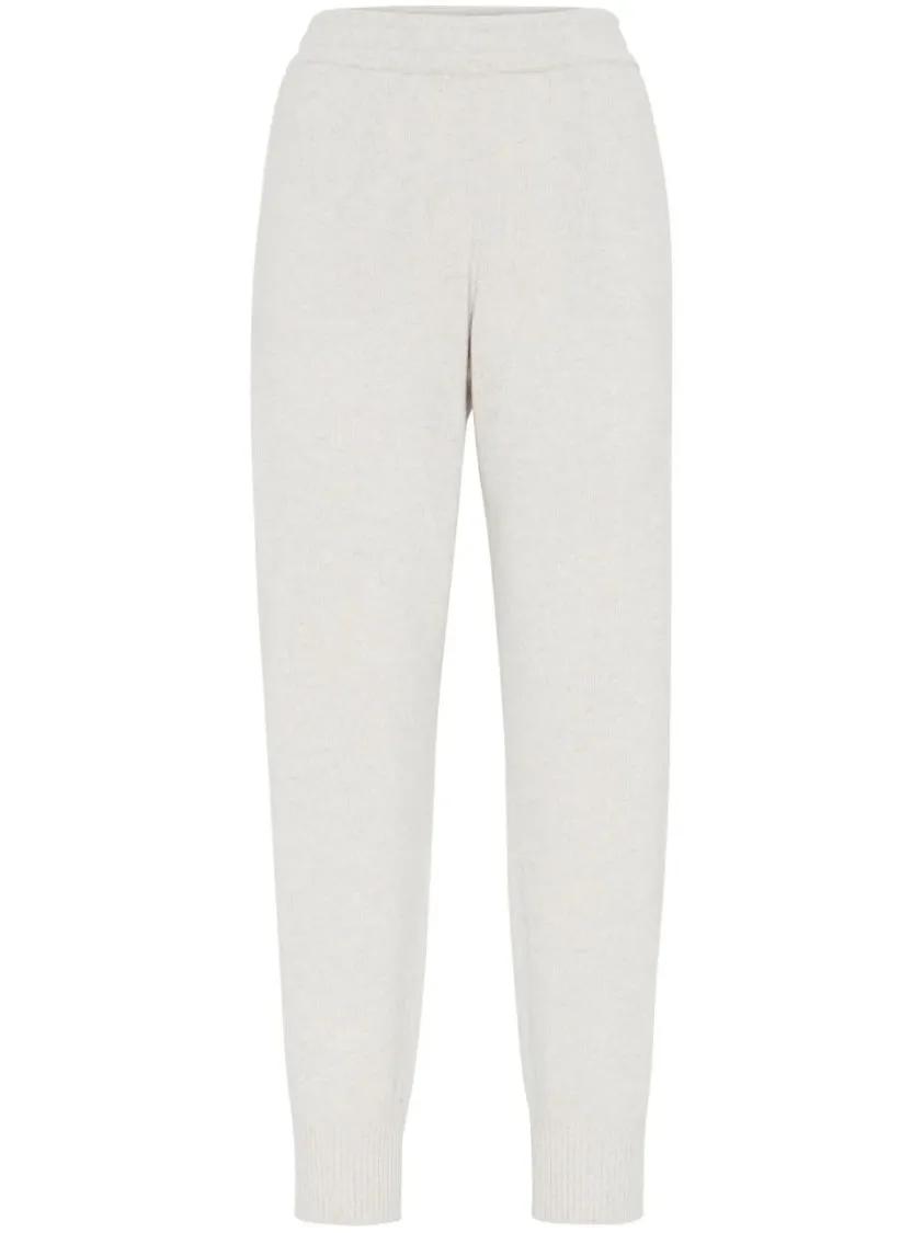Thumbnail - Brunello Cucinelli - Relaxed Fit Trousers With Tapered Legs - Größe XS - white