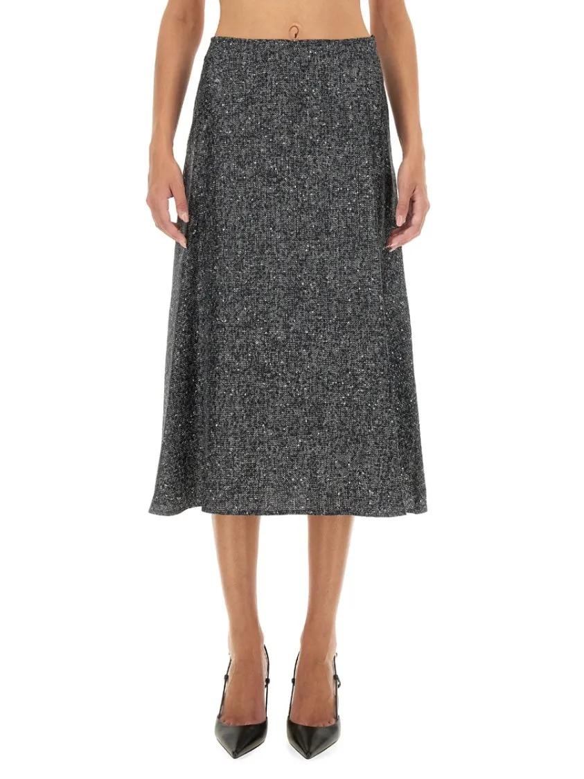 Thumbnail - Kiton - Printed Skirt - Größe 42 - schwarz