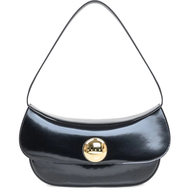 Marni Schultertasche Borsa Hobo Medium schwarz