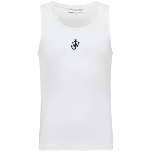 J.W.Anderson T-Shirts Anchor Embroidery Vest White weiß