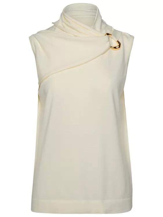 Jil Sander - Cream Virgin Wool Tank Top - Größe 36 -