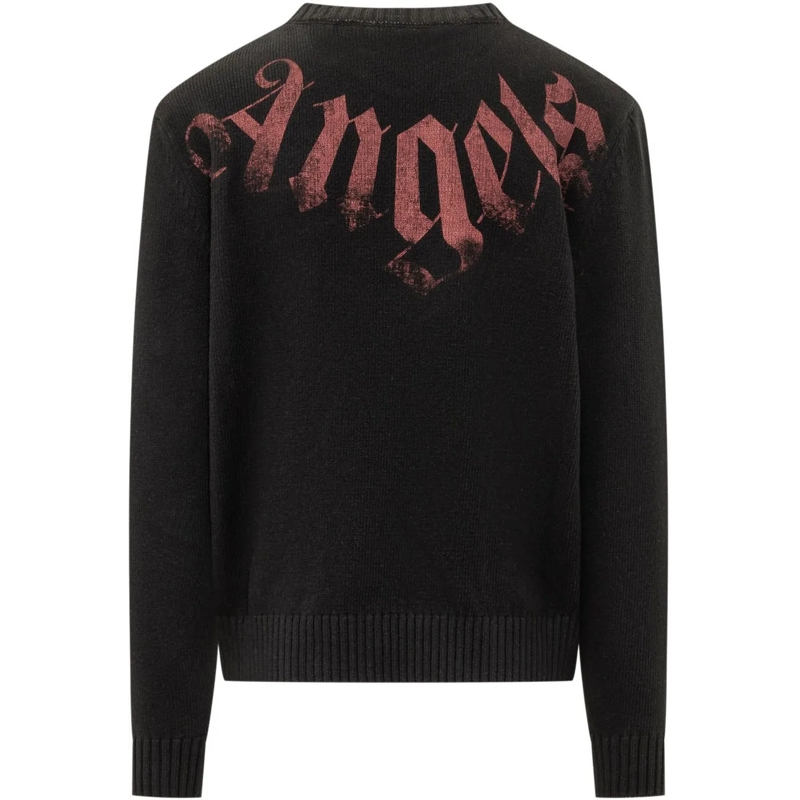 Palm Angels  Maglione Girocollo con Logo Grande schwarz(Image 2)