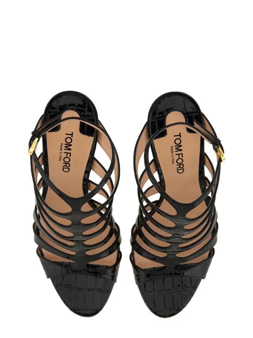 Thumbnail - Tom Ford Sandalen - Leather Sandal - Gr. 40 (EU) - in Schwarz - für Damen
