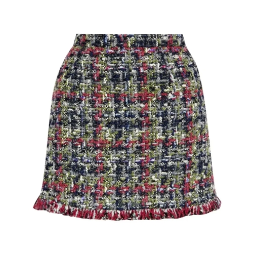 Etro Multicolor Tweed-Boucle Check Mini Skirt Multicolor Mini gonne