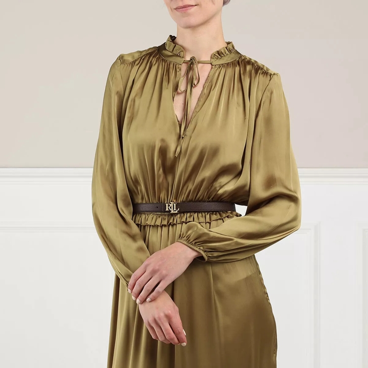 Lauren Ralph Lauren Rev Dress Casual Skinny Chestnut Brown Classic