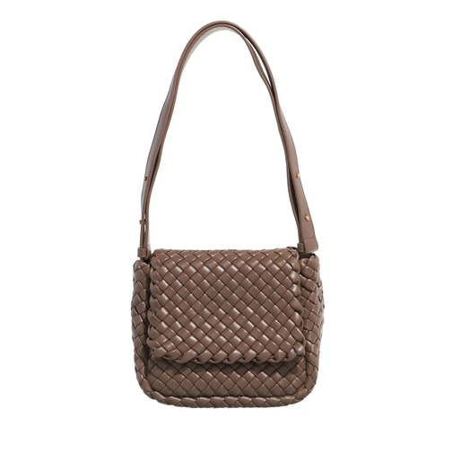 Bottega Veneta Schoudertas Mini Cobble Shoulder Bag Taupa Grey / Gold