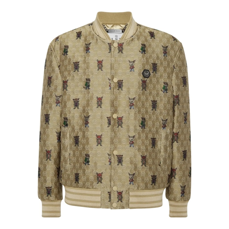 Philipp Plein Daunenjacke Bomber beige