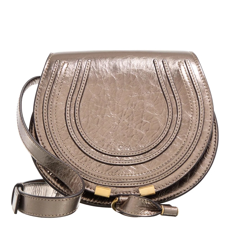 Chloé Crossbody Bag Marcie Shiny Grey