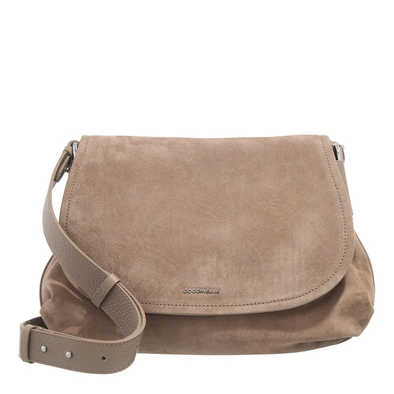 Coccinelle Hobo Bag Coccinelle Rebekka Suede Warm Ta/Warm Ta