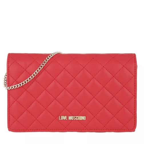 Love Moschino Quilted Nappa Chain Crossbody Bag Rosso Crossbody Bag