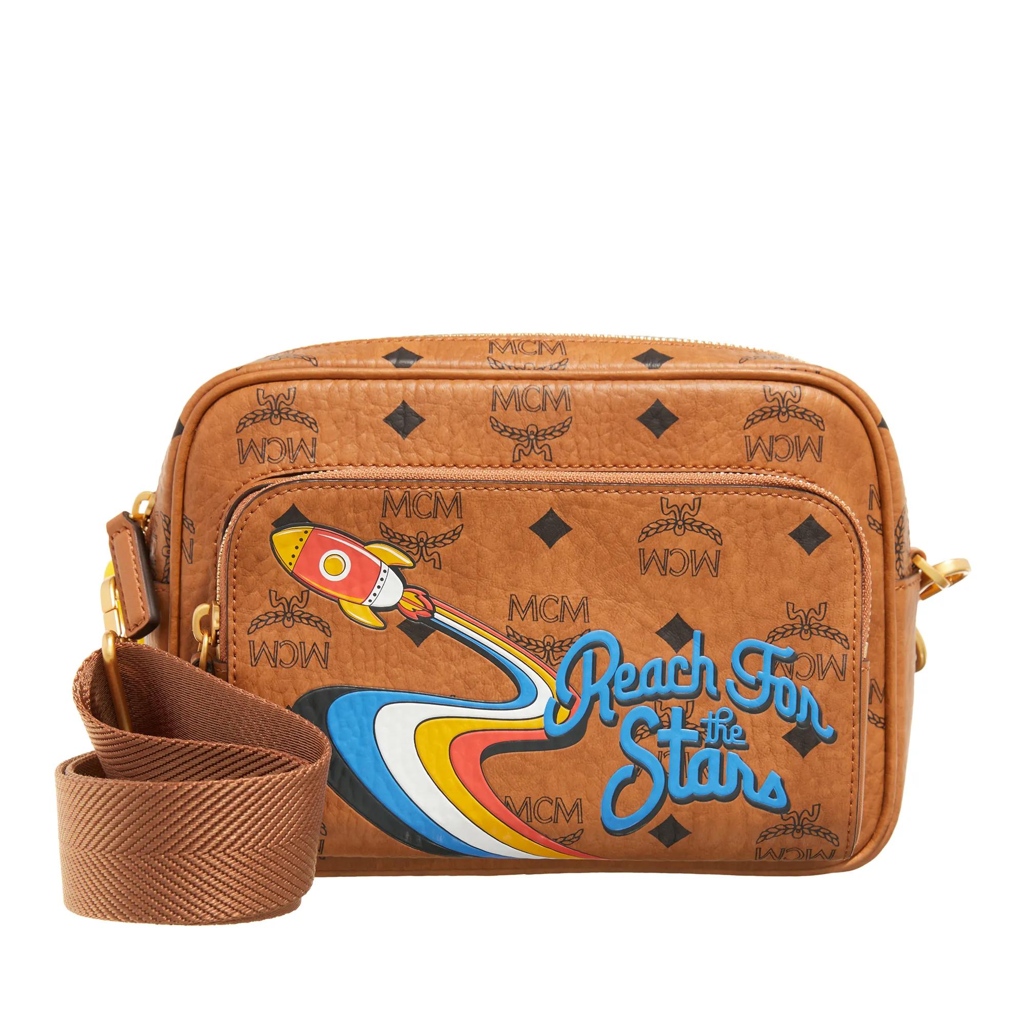 バッグ MCM VISETOS MONOGRAM LOGO HAND BAG PORCH MCM Visetos Crossbody Cognac | Crossbody Bag