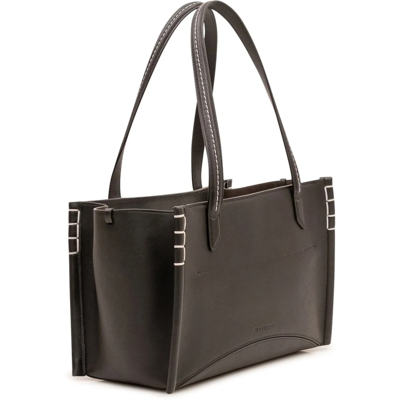J.W.Anderson Shopper Borsa Elongated Loafer Cabas con Impunture a Contr schwarz(Image 2)