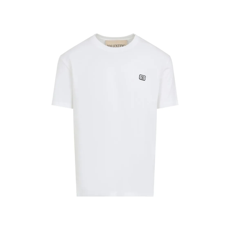 Valentino Garavani T-shirt Minimalist Cotton T-Shirt With Subtle Logo Detail White