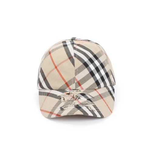 Burberry Hut Check Baseball Hat Neutrals