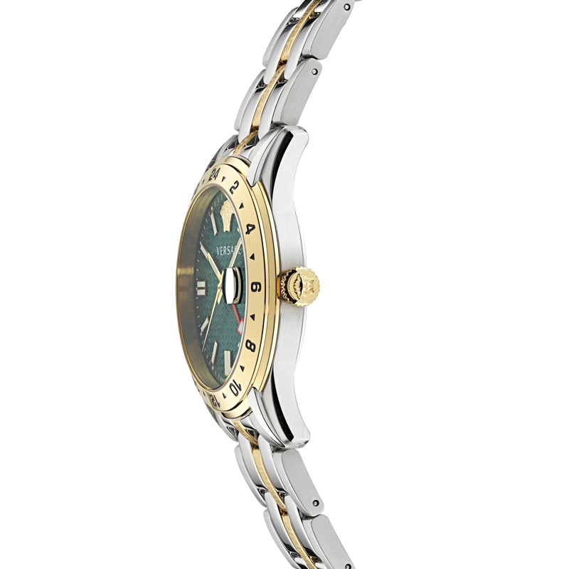 Versace Quarzuhr Quarz Analog Uhr Greca Time Gmt(Wc-7C) gold(Image 4)