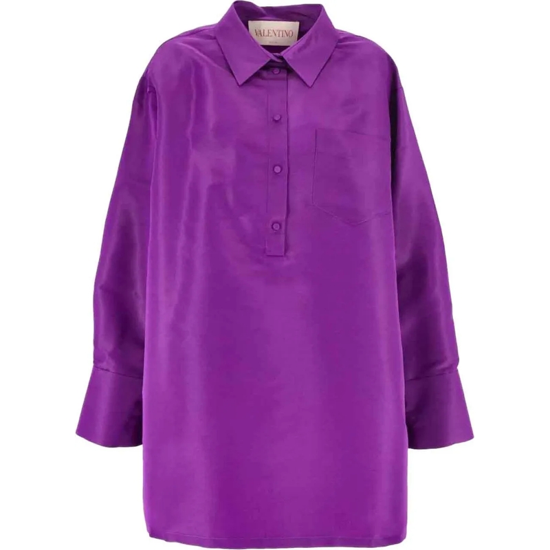 Valentino Garavani T-Shirt Valentino Silk Dress lila