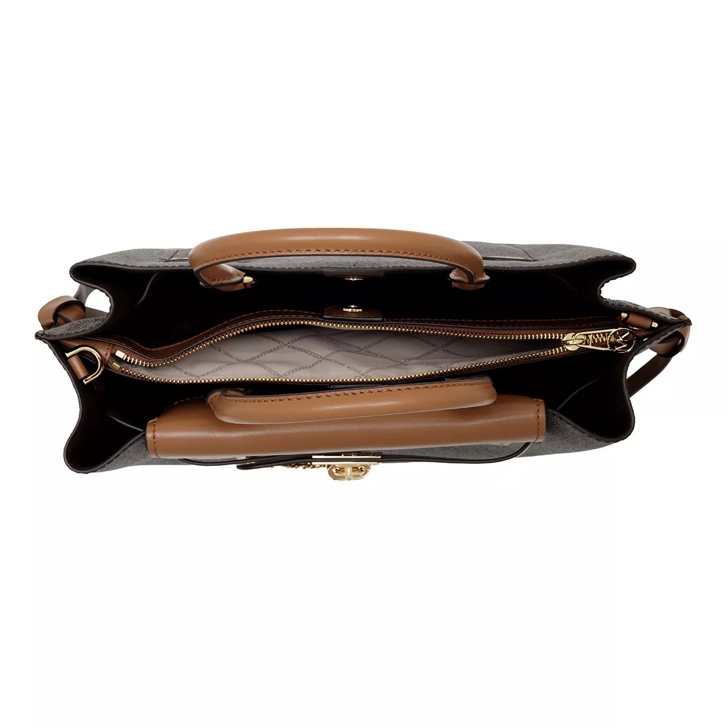 Michael Kors Hamilton Legacy Large Belted Satchel Brn Acorn Tote