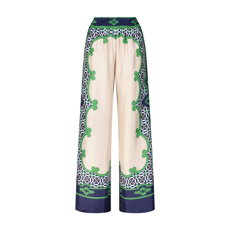 LaDoubleJ Casual broeken Seidenhose mit Muster Multicolor