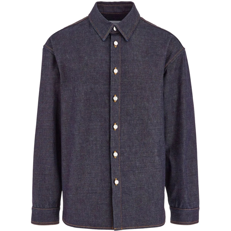 Salvatore Ferragamo Legeres Oberteil Shirts Blue blau