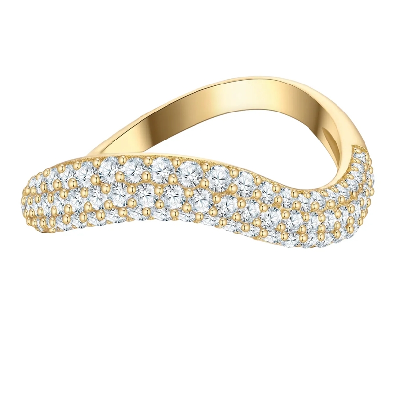 Glanzstücke München Ring Sterling Silber Ring Zirkonia gold