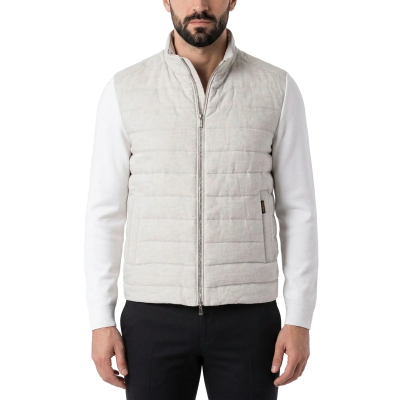 Moorer Overgangsjas Jacke aus Leinen grau(Image 2)