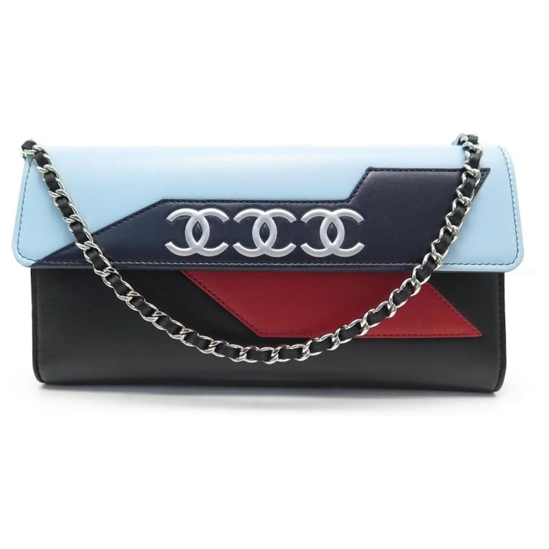 Chanel Schultertasche CHANEL HANDTASCHE WALLET ON CHAIN AIRLINE WOC LEDE mehrfarbig