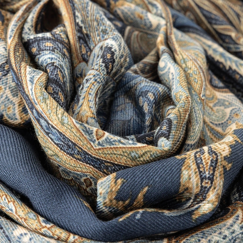 Etro Écharpe Schal mit Paisley-Muster blau(Image 2)