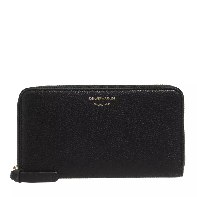 Emporio Armani Portemonnaie mit Zip-Around-Reißverschluss Wallet Zip Around Nero
