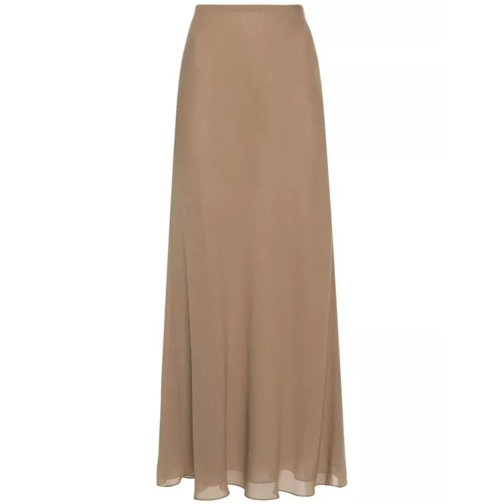 Khaite Light Brown Maxi Skirt Brown 