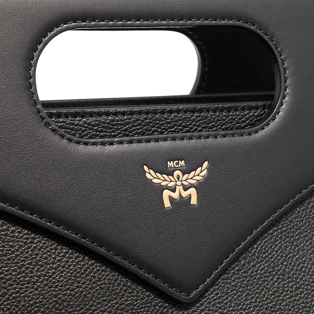 MCM Shoppers & Totes Diamant Soft Leather Tote Large in zwart