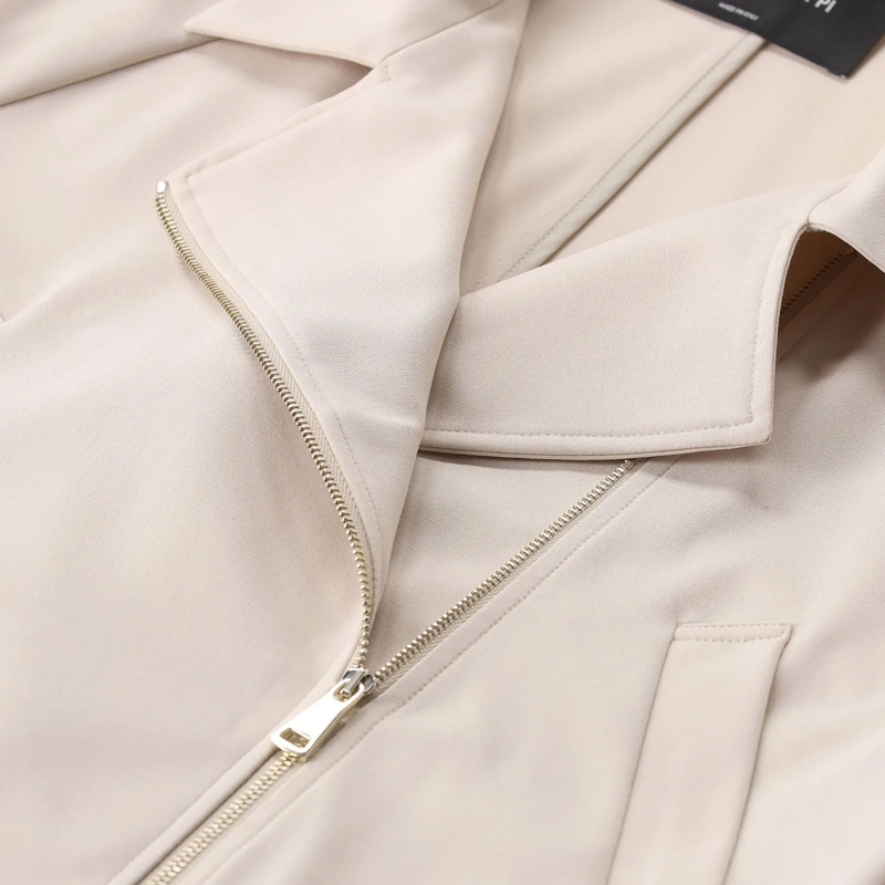 Fabiana Filippi Übergangsjacke Kurzarm-Jacke aus Materialmix beige(Image 4)