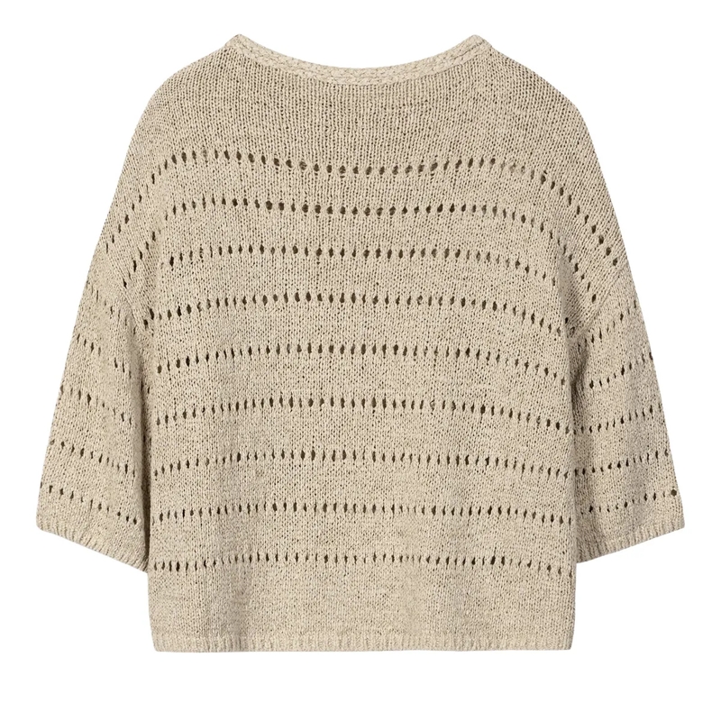 Luisa Cerano Trui Pullover Kurzarm sand(Image 6)