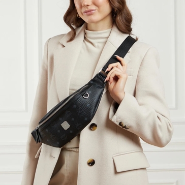 MCM Fursten Vi Belt Bag Med Bk Black | Heuptas