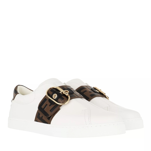 Fendi FF Slip On Sneakers Leather White Slip-On Sneaker