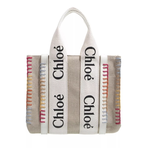 Chloé Woody Handle Bag Natural White Rymlig shoppingväska