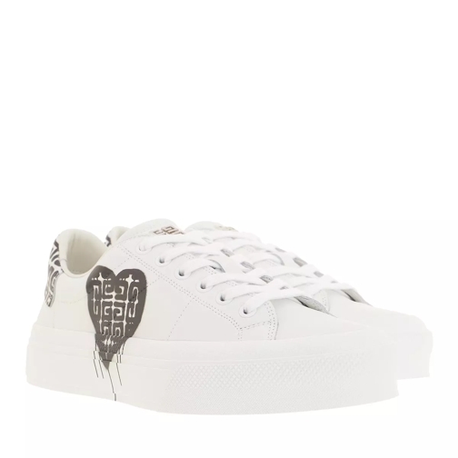 Givenchy Heart Sneakers Leather White/Black låg sneaker