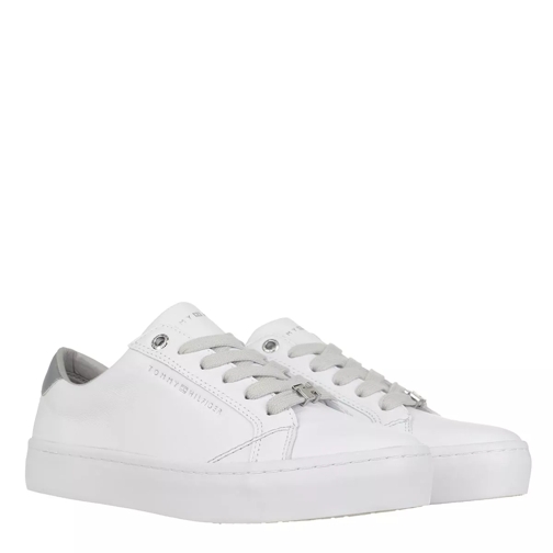 Tommy Hilfiger Casual Tommy Sneaker  White Silver Low-Top Sneaker