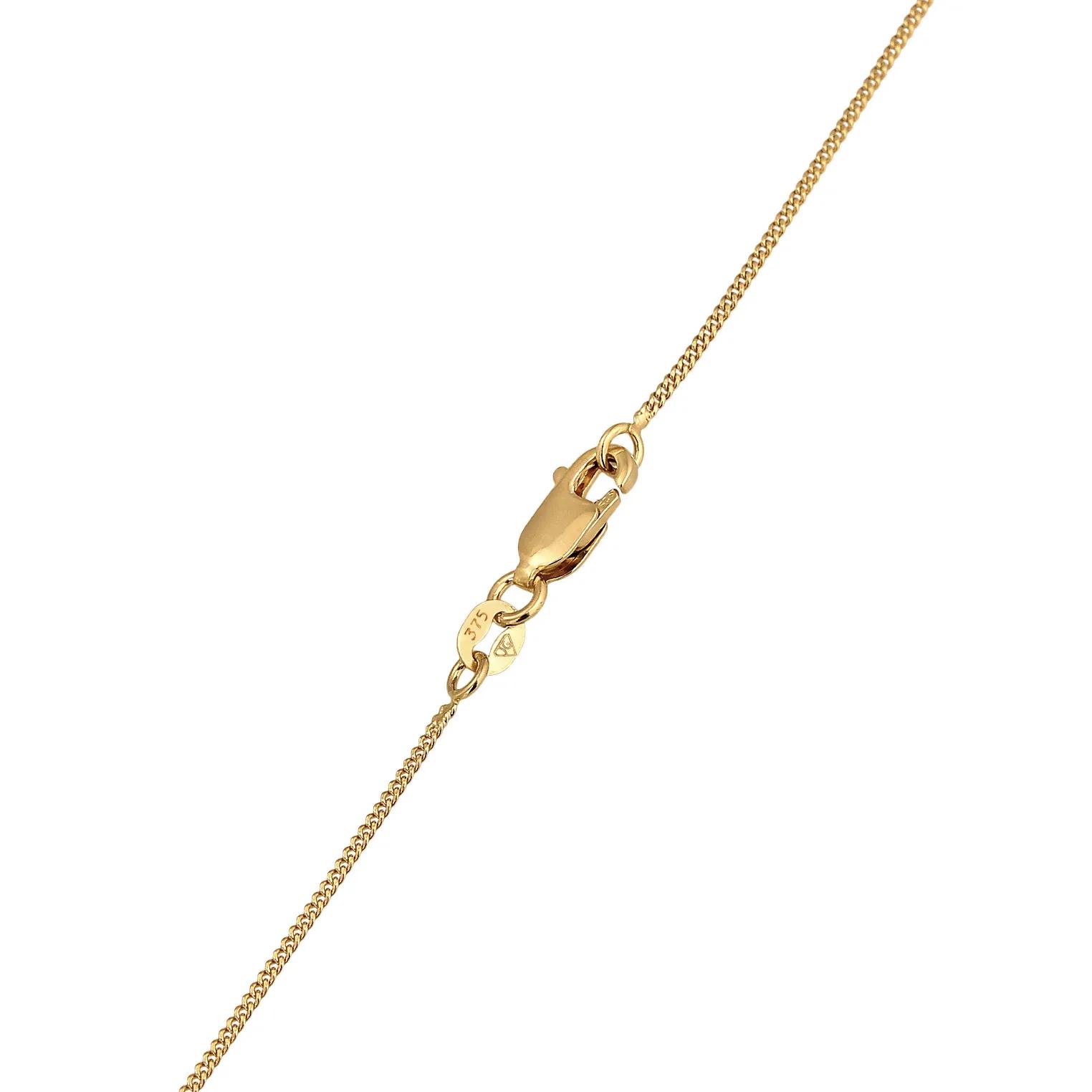 Thumbnail - Elli Halsketten - Halskette Panzerkette Basic Klassik 375er Gelbgold - Gr. unisize - in Gold - für Damen