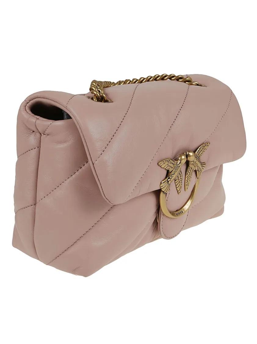 Pinko Hobo bags Love Puff Mini Cl Sheep Nappa in roze