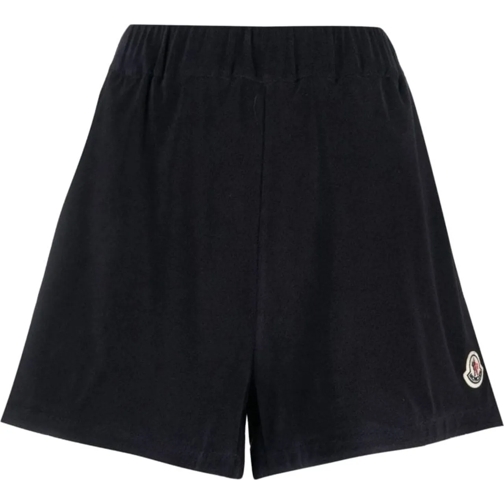 Moncler Shorts Logo Patch Terry Shorts blau