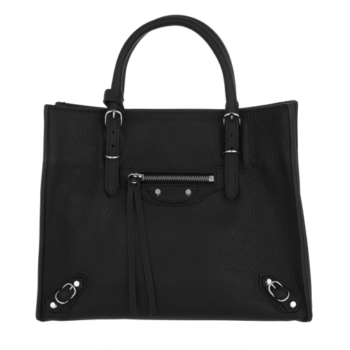 Balenciaga Paper Mini A4 Zip Around Black Rymlig shoppingväska