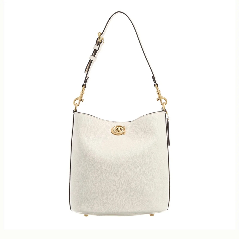 Coach Bucket Bag Polished Pebble Soft Willow 19 Chalk